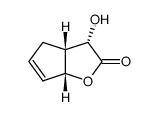 3-hydroxy-3,3a,4,6a-tetrahydro-2H-cyclopenta[b]furan-2-one structure