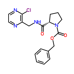 Benzyl (2S)-2-{[(3-chloro-2-pyrazinyl)methyl]carbamoyl}-1-pyrrolidinecarboxylate picture