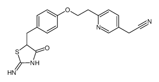 5-(4-(2-(5-cyanomethyl-2-pyridyl)ethoxy)benzyl)-2-imino-4-thiazolidinone结构式