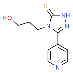 3-[3-(4-pyridinyl)-5-sulfanyl-4H-1,2,4-triazol-4-yl]-1-propanol结构式