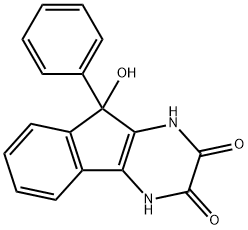 1H-Indeno[1,2-b]pyrazine-2,3-dione,4,9-dihydro-9-hydroxy-9-phenyl-结构式