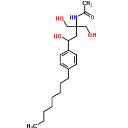 N-[3-Hydroxy-1,1-bis(hydroxymethyl)-3-(4-octylphenyl)propyl]acetamide结构式