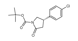 (4S)-1-tert-butoxycarbonyl-4-(4-chlorophenyl)-2-pyrrolidone Structure