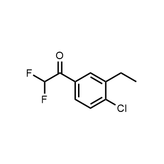 1-(4-Chloro-3-ethylphenyl)-2,2-difluoroethan-1-one Structure
