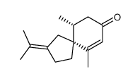 6,10-dimethyl-3-propan-2-ylidene-spiro[4.5]dec-9-en-8-one Structure