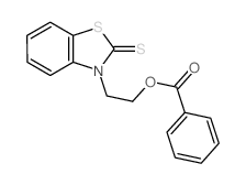 2(3H)-Benzothiazolethione,3-[2-(benzoyloxy)ethyl]-结构式