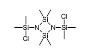 1,3-Bis(chlorodimethylsilyl)-2,2,4,4-tetramethyl-1,3-diaza-2,4-disilacyclobutane结构式