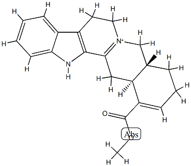 3,16,17-Tridehydro-16-(methoxycarbonyl)yohimban-4-ium结构式