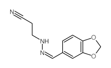 Propanenitrile,3-[2-(1,3-benzodioxol-5-ylmethylene)hydrazinyl]-结构式