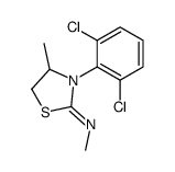 3-(2,6-dichlorophenyl)-N,4-dimethyl-1,3-thiazolidin-2-imine结构式