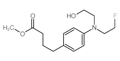 Benzenebutanoic acid,4-[(2-fluoroethyl)(2-hydroxyethyl)amino]-, methyl ester structure