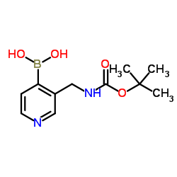 3-(Boc-aminomethyl)-pyridine-4-boronic acid structure