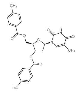 3',5'-di-o-(4-methylbenzoyl)-thymidine结构式