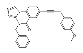 4-benzyl-7-[3-(4-methoxy-phenyl)-prop-1-ynyl]-4H-[1,2,4]triazolo[4,3-a]quinazolin-5-one Structure