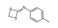 2-(p-Tolylimino)-1,3-dithietane结构式