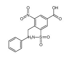 3-nitro-4-(2-phenylethyl)-5-sulfamoylbenzoic acid结构式