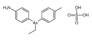 4-[ethyl-(4-methylphenyl)arsanyl]aniline,sulfuric acid Structure