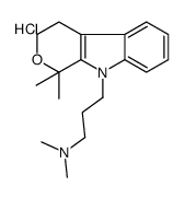 3-(1,1-dimethyl-3,4-dihydropyrano[3,4-b]indol-9-yl)-N,N-dimethylpropan-1-amine,hydrochloride结构式