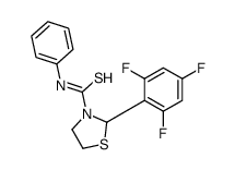 3-Thiazolidinecarbothioamide,N-phenyl-2-(2,4,6-trifluorophenyl)-(9CI) structure