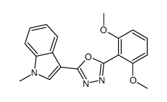 1H-Indole,3-[5-(2,6-dimethoxyphenyl)-1,3,4-oxadiazol-2-yl]-1-methyl-(9CI)结构式