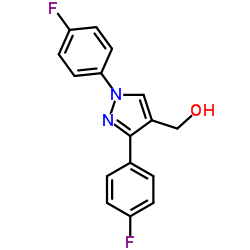 (1,3-BIS(4-FLUOROPHENYL)-1H-PYRAZOL-4-YL)METHANOL Structure