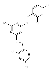 2-Pyrimidinamine,4,6-bis[[(2,4-dichlorophenyl)methyl]thio]- picture