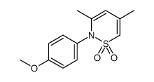 2-(4-methoxyphenyl)-3,5-dimethylthiazine 1,1-dioxide结构式