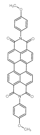 N,N'-双(4-甲氧基苯基)-3,4,9,10-苝四甲酰二亚胺结构式