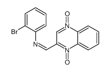 N-(2-bromophenyl)-1-(1-oxido-4-oxoquinoxalin-4-ium-2-yl)methanimine结构式