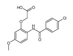 2-[2-[(4-chlorobenzoyl)amino]-5-methoxyphenoxy]acetic acid结构式