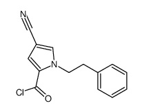 4-cyano-1-(2-phenylethyl)pyrrole-2-carbonyl chloride结构式