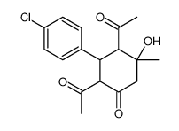 2,4-diacetyl-3-(4-chlorophenyl)-5-hydroxy-5-methylcyclohexan-1-one结构式