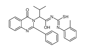 Urea, 1-(3-methyl-2-(4-oxo-2-phenyl-3,4-dihydro-3-quinazolinyl)butyryl )-3-(o-tolyl)-2-thio- Structure