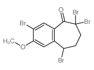 2,5,5,9-tetrabromo-10-methoxy-bicyclo[5.4.0]undeca-7,9,11-trien-6-one结构式