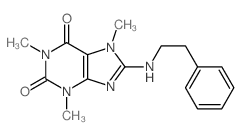 1,3,7-trimethyl-8-(phenethylamino)purine-2,6-dione Structure