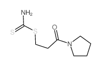 (3-oxo-3-pyrrolidin-1-yl-propyl)sulfanylmethanethioamide结构式