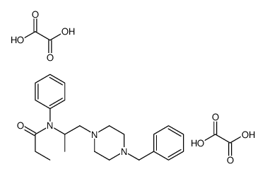 N-[1-(4-benzylpiperazin-1-yl)propan-2-yl]-N-phenylpropanamide,oxalic acid结构式