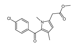 methyl 5-(4-chlorobenzoyl)-1,4-dimethyl-1H-pyrrole-2-acetate结构式