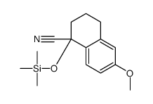 6-methoxy-1-trimethylsilyloxy-3,4-dihydro-2H-naphthalene-1-carbonitrile结构式