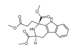 dimethyl (1R,3S)-1-(3-methoxy-3-oxopropyl)-2,3,4,9-tetrahydro-1H-pyrido[3,4-b]indole-1,3-dicarboxylate结构式