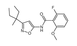 N-[3-(1-ethyl-1-methylpropyl)-5-isoxazolyl]-2fluoro-6-methoxybenzamide结构式