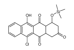 11-chloro-6-hydroxy-4-((trimethylsilyl)oxy)-3,4,4a,12a-tetrahydrotetracene-2,5,12(1H)-trione Structure