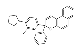 3-(3-methyl-4-pyrrolidinophenyl)-3-phenyl-3H-naphtho[2,1-b]pyran Structure