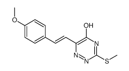 6-[2-(4-methoxyphenyl)ethenyl]-3-methylsulfanyl-2H-1,2,4-triazin-5-one Structure