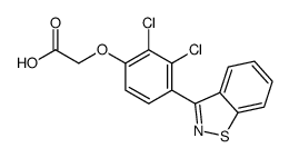 2-[4-(1,2-benzothiazol-3-yl)-2,3-dichlorophenoxy]acetic acid结构式