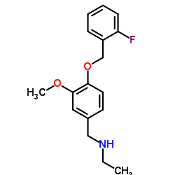 N-(4-((2-FLUOROBENZYL)OXY)-3-METHOXYBENZYL)ETHANAMINE structure