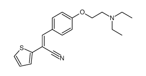 (E)-3-[4-(2-Diethylamino-ethoxy)-phenyl]-2-thiophen-2-yl-acrylonitrile结构式