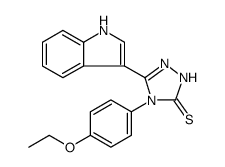 3H-1,2,4-Triazole-3-thione, 4-(4-ethoxyphenyl)-2,4-dihydro-5-(1H-indol-3-yl) Structure