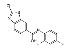 2-Chloro-N-(2,4-difluorophenyl)-1,3-benzothiazole-6-carboxamide结构式