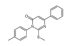 3-(4-methylphenyl)-2-methylsulfanyl-6-phenylpyrimidin-4-one Structure